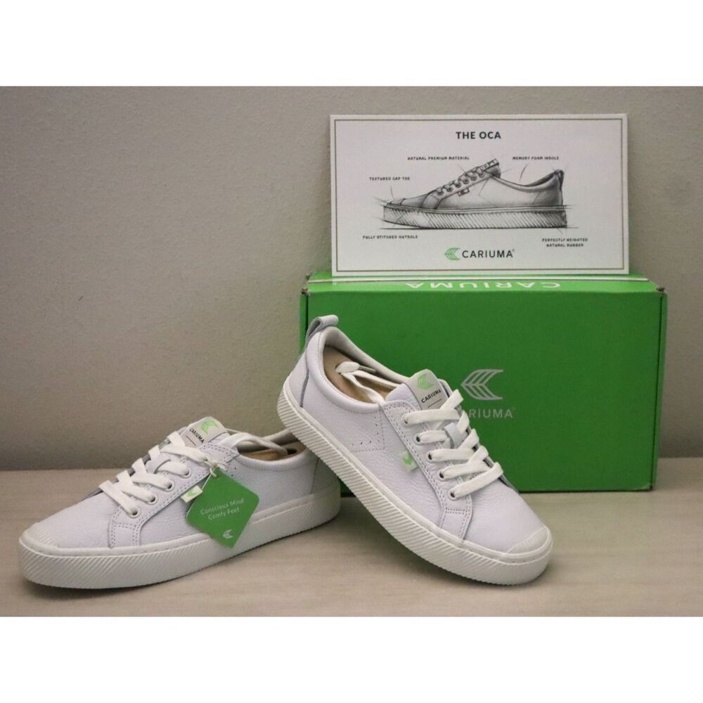 Cariuma Women's 9 Men's 7.5 White OCA Low Premium Leather Sneakers Shoes